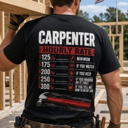 Carpenter Hourly Rate Apparel - Funny